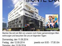 MonteLaa Wohnhausanlage Laaer Berg Strasse 49 20140910 Flugblatt Geschäftseröffnung
