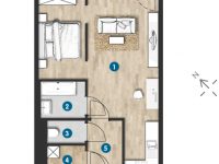 MonteLaa MySky Wien Wohnung 1 Zimmer Plan