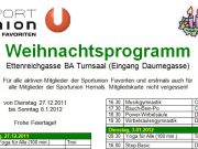 SportUnionFavoriten Weihnachtsprogramm 2011